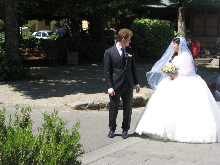 свадьба в Италии: жених встретил невесту