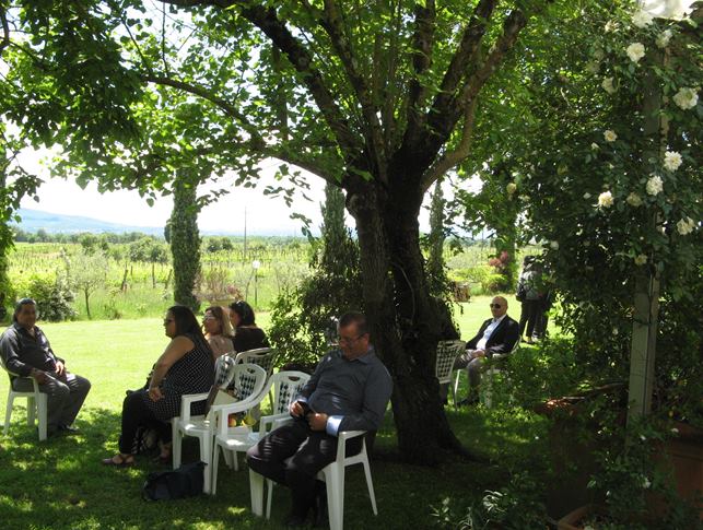 свадьба в Италии - перед свадебным обедом