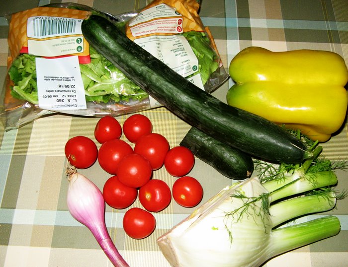 салат на скорую руку - овощи