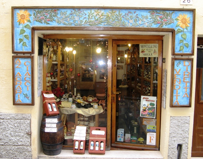 магазин с Брунелло ди Монтальчино